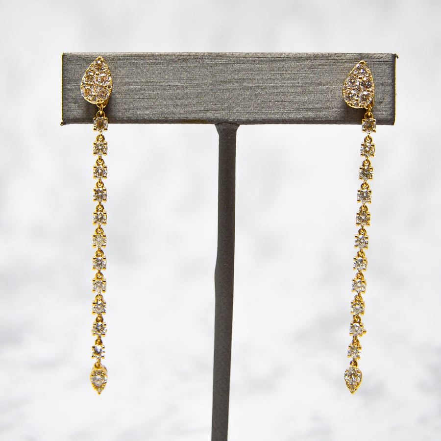 ARETES ORO DIAMANTES