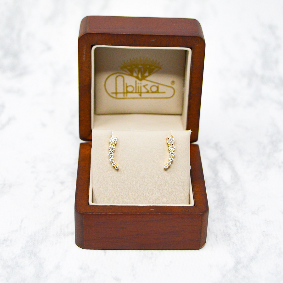 ARETES DIAMANTES ORO