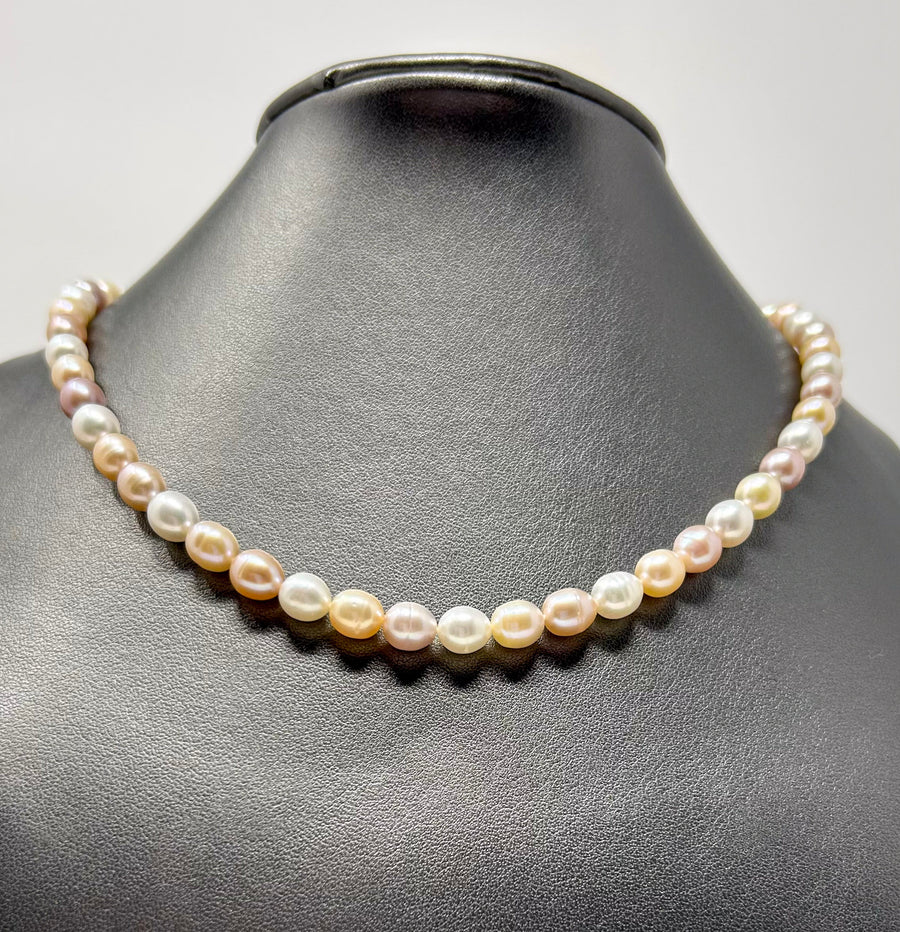 COLLAR PERLAS CULTIVADAS COLOR PASTEL