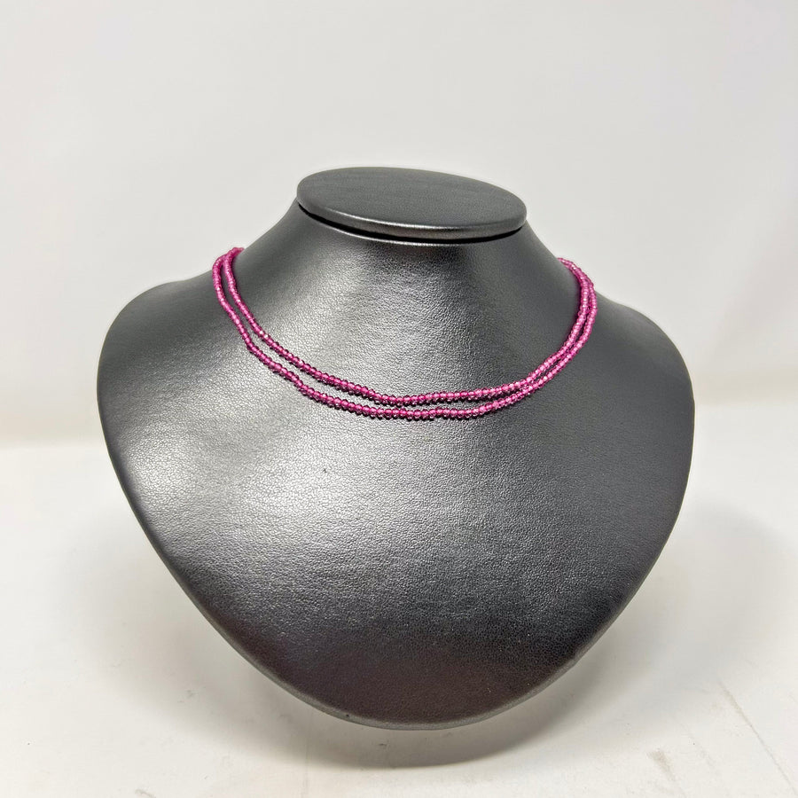 CHOKER DOBLE CRISTAL ROSA
