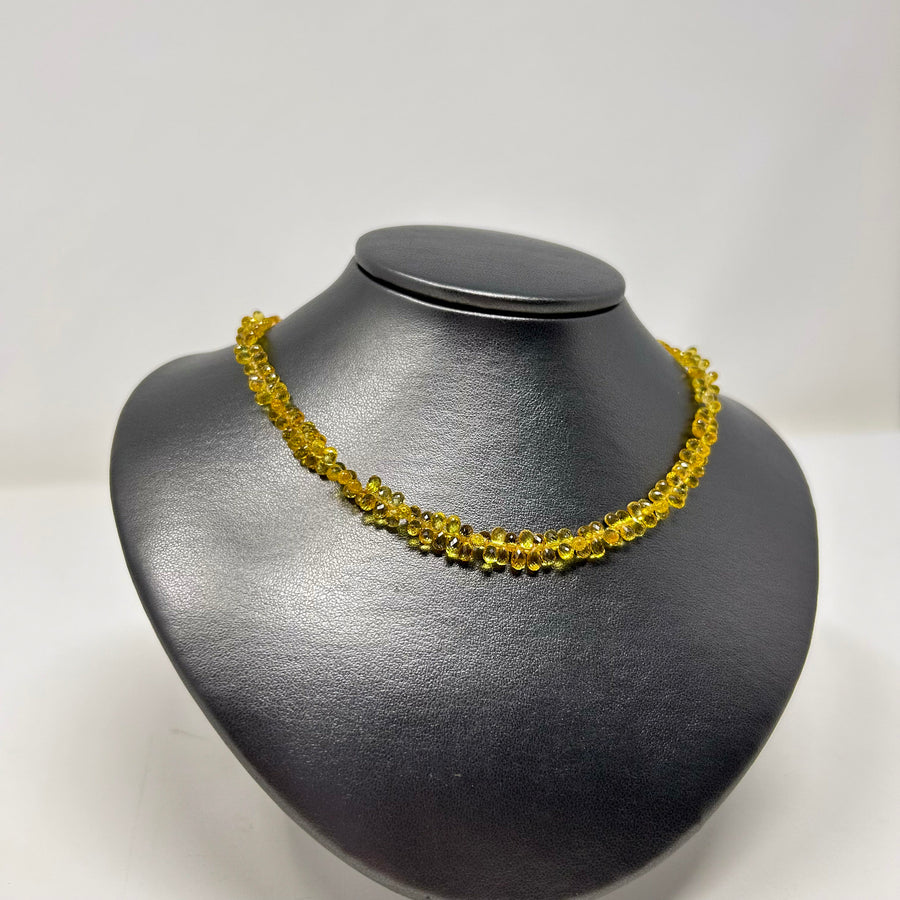 COLLAR GOTAS ZAFIRO AMARILLO