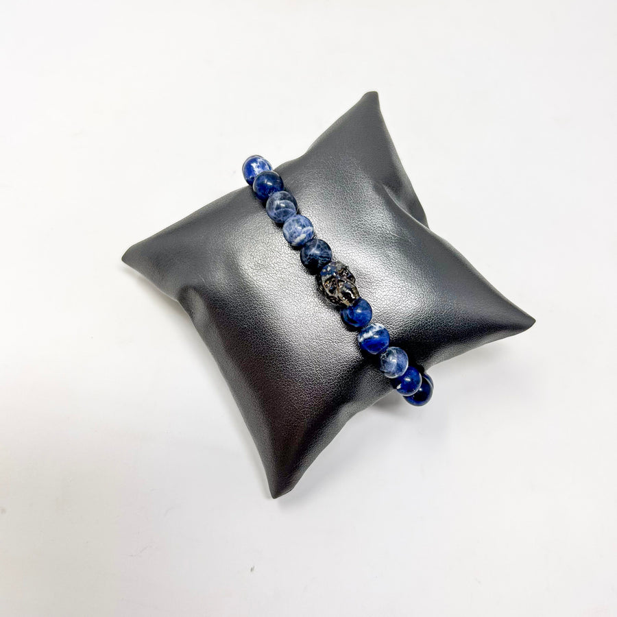 PULSERA PIEDRA Y CALAVERA