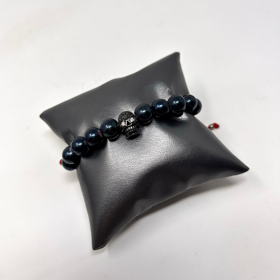 PULSERA PERLAS CALAVERA