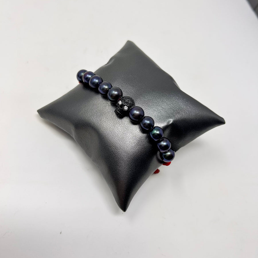 PULSERA PERLAS CALAVERA