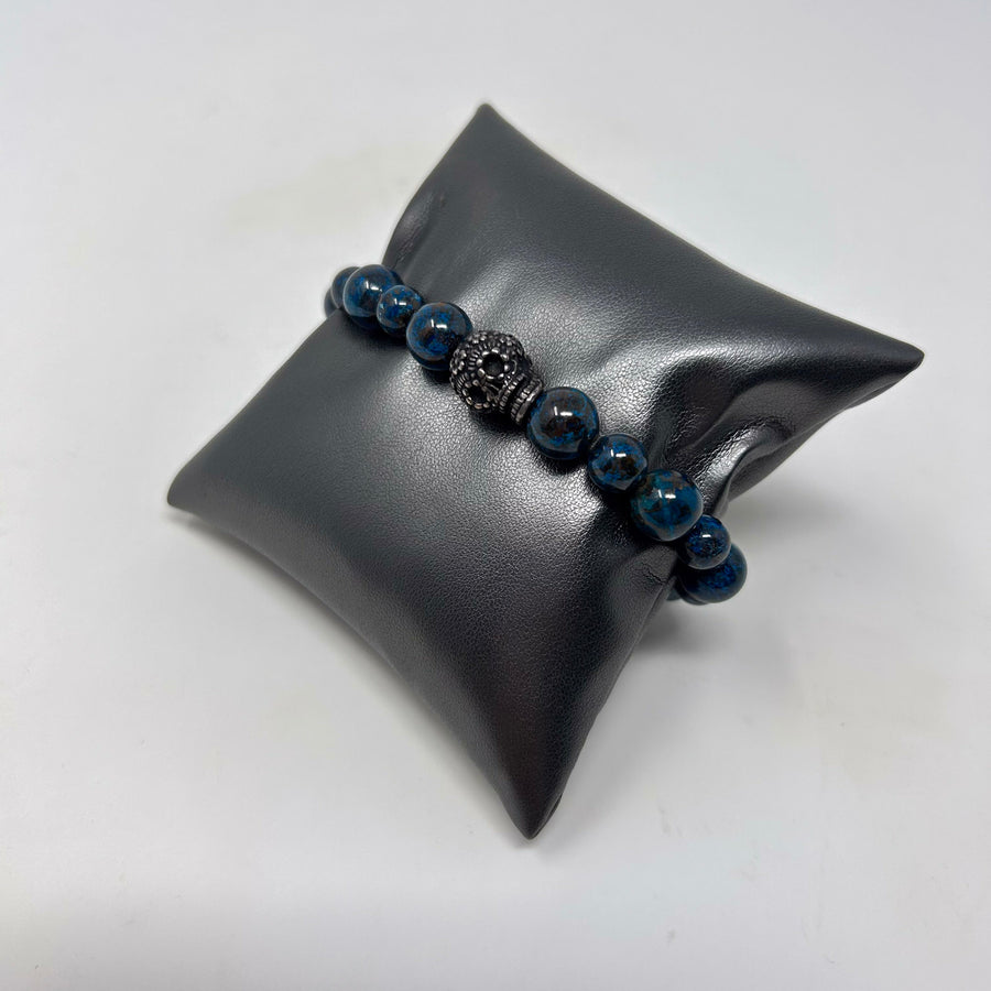 PULSERA CALAVERA Y PIEDRA