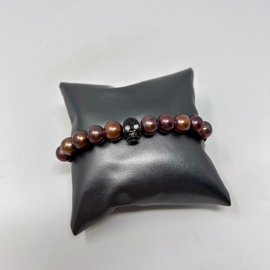 PULSERA PERLAS CALAVERA