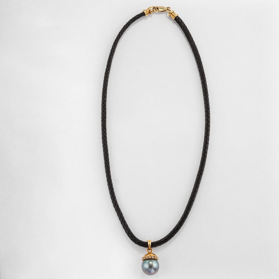 GARGANTILLA CON PERLA TAHITÍ Y BRILLANTES