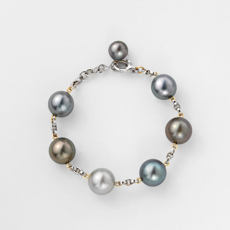 PULSERA ORO CON PERLAS DE TAHITÍ