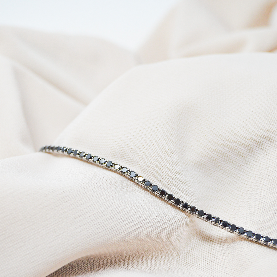 PULSERA DIAMANTES NEGROS