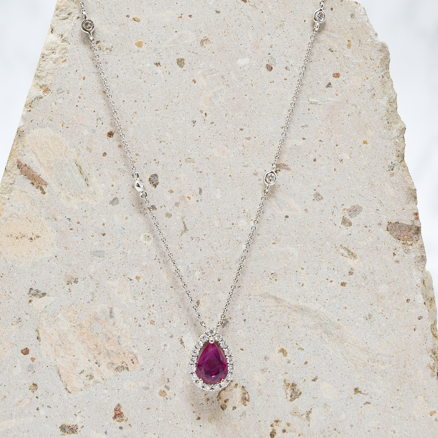 CADENA RUBÍ CON BRILLANTES