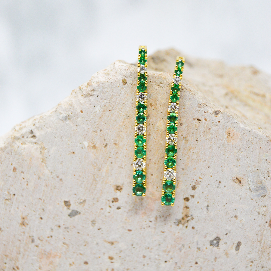 ARETES LARGOS ESMERALDA