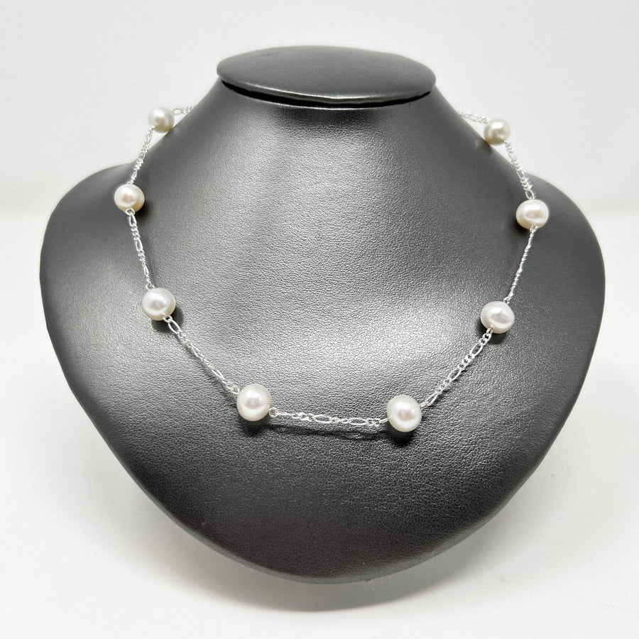 COLLAR PERLAS CULTIVADAS PLATA