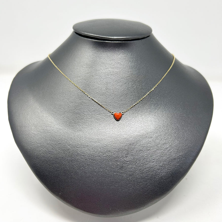 COLLAR CORAZON CORAL